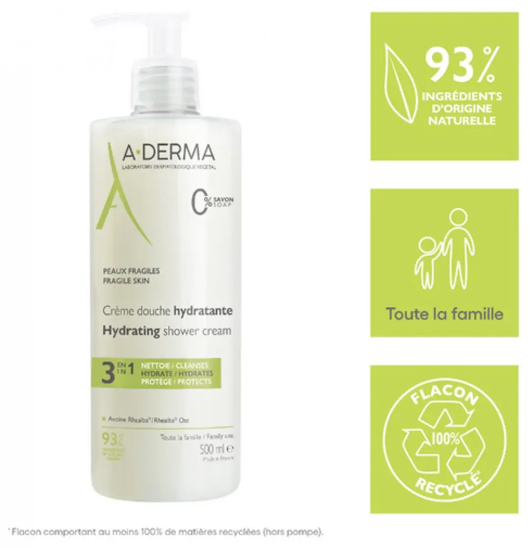 A-Derma Hydraterende Douchecrème 500ml