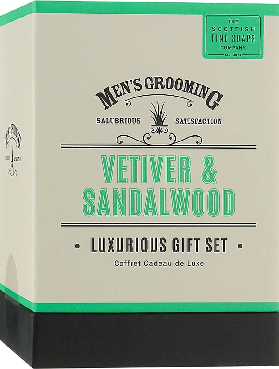 Scottish Fine Soaps Vetiver & Sandalwood Luxe Geschenkset