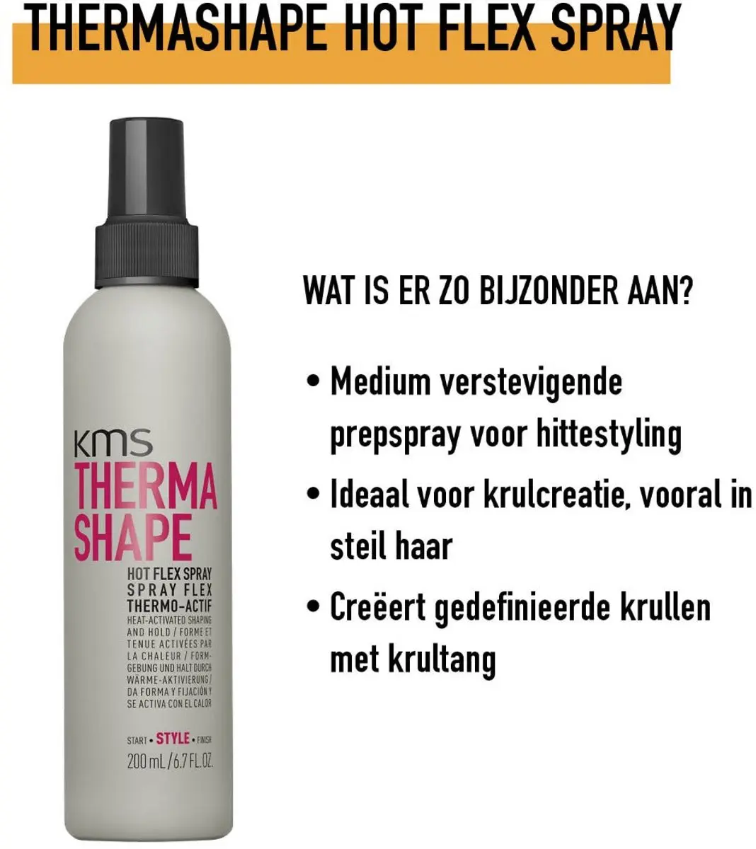 KMS Hair Therma Shape Hot Flex Spray 200ml