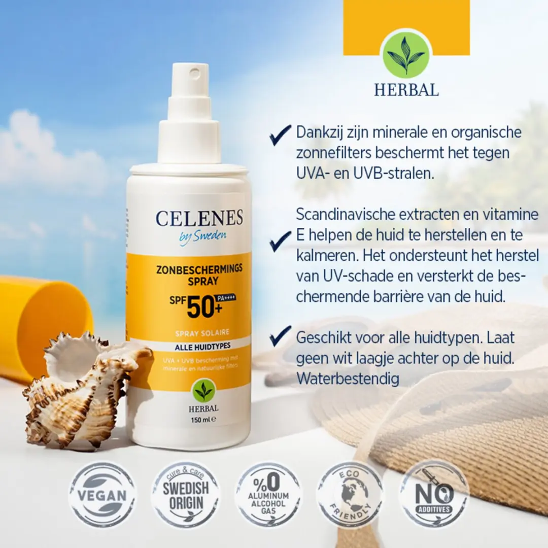 Celenes by Sweden Organic Zonnespray SPF50 150ml