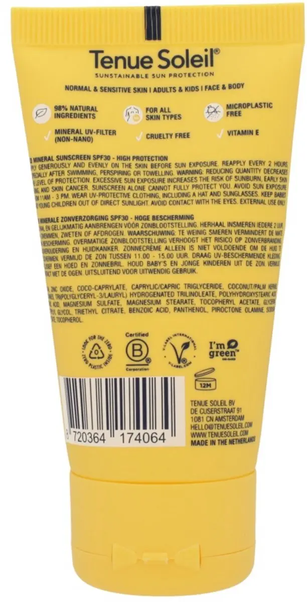 Tenue Soleil Minerale Zonnecrème SPF 30 - 30ml