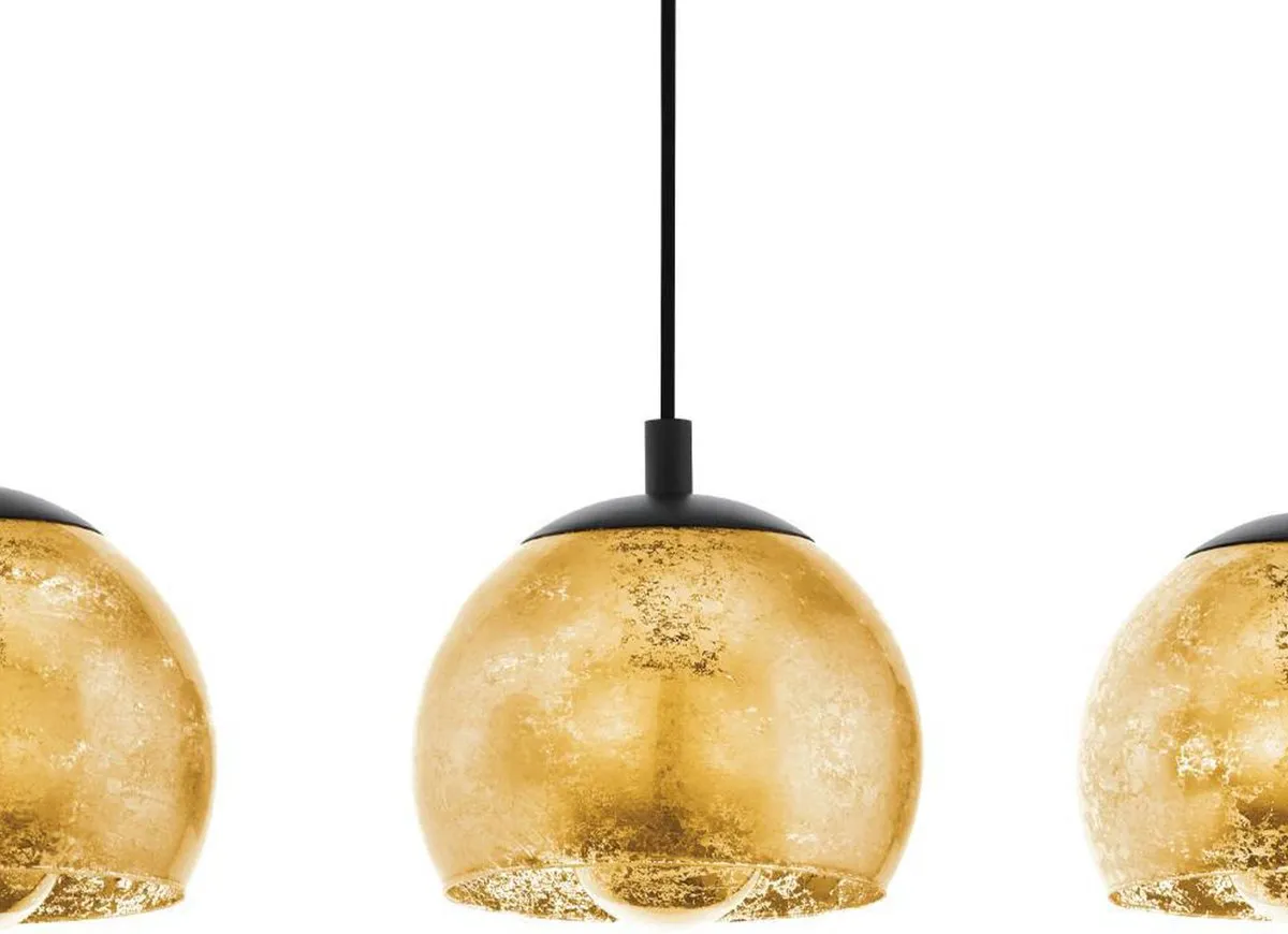 Eglo Albaraccin Hanglamp 78cm - 5 Lichtpunten - Zwart/Goud