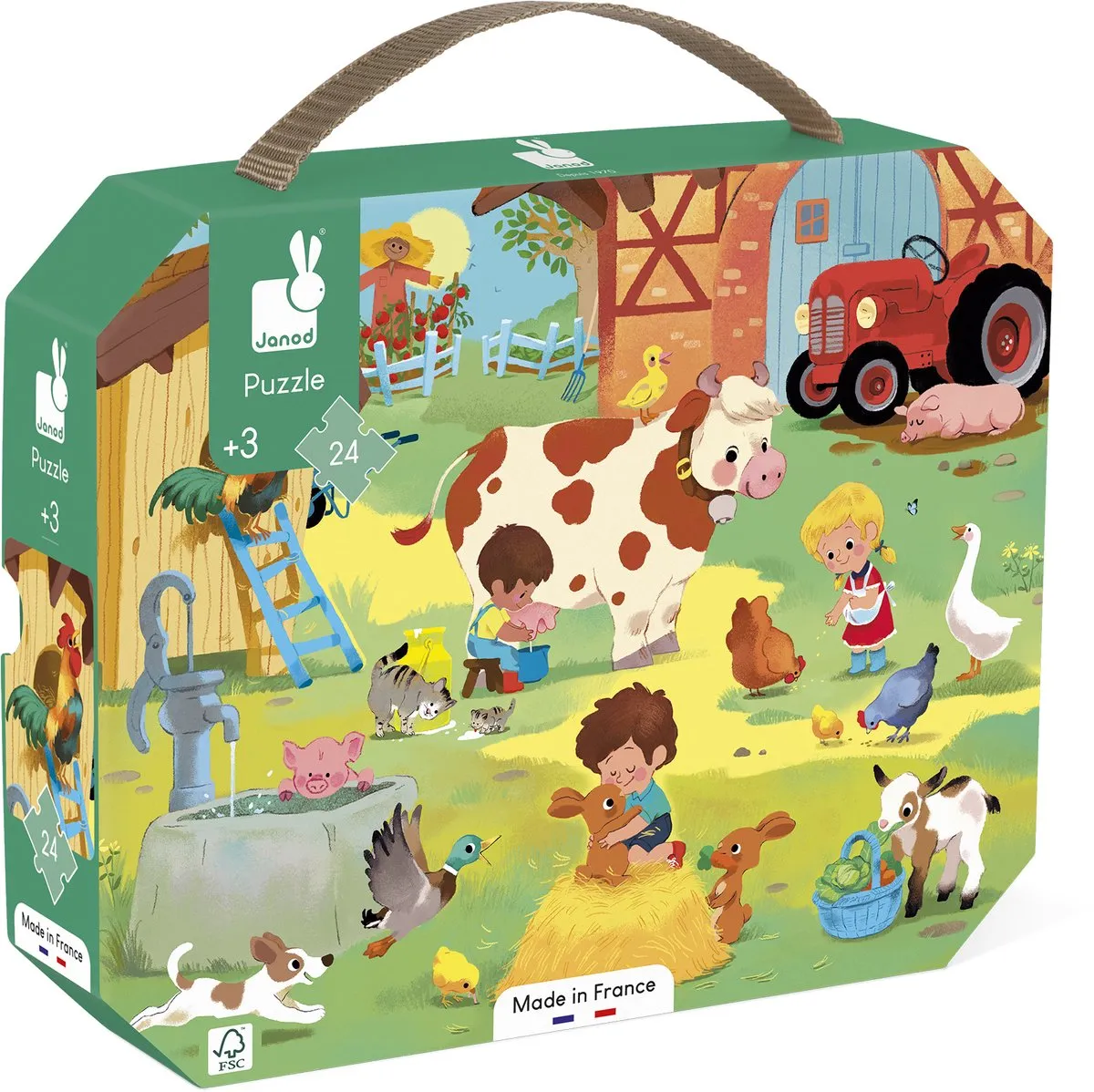 Janod Puzzel Op De Boerderij 24 Stuks