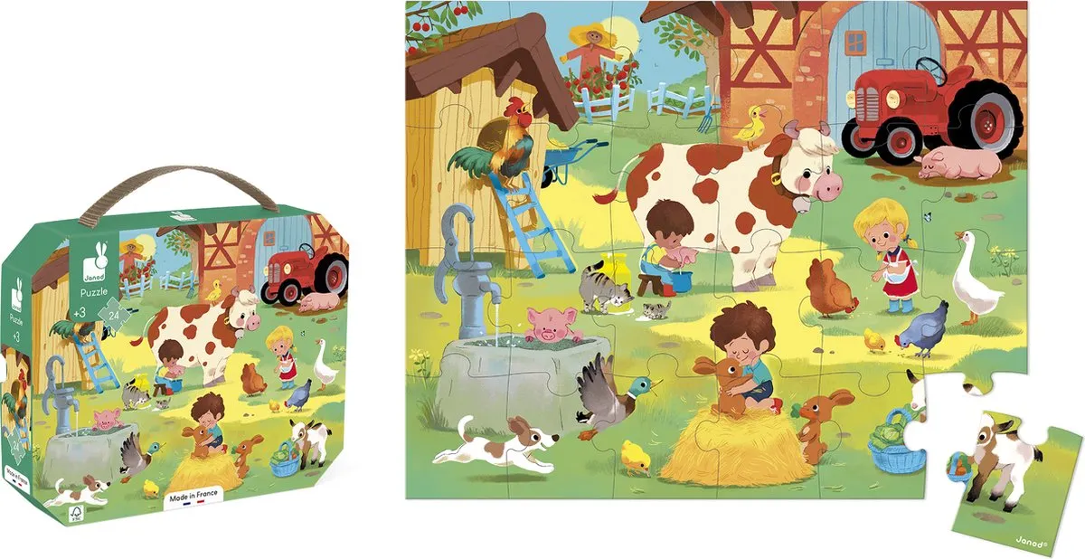 Janod Puzzel Op De Boerderij 24 Stuks - J02603