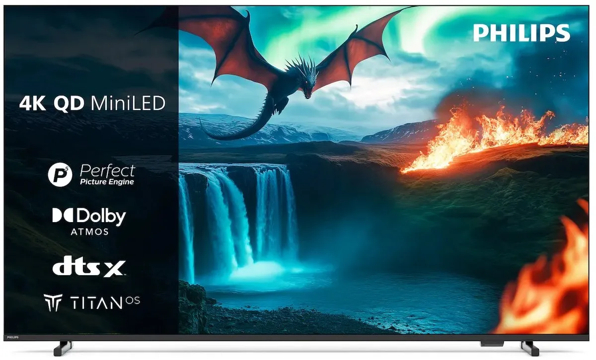 Philips 65MLED810/12 65 inch 4K QD-MiniLED TV - Zwart