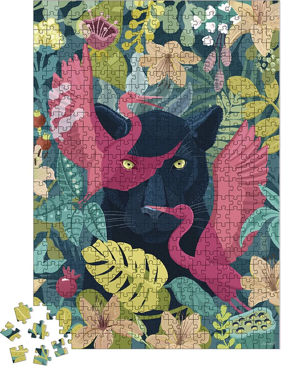 Janod Kidult Mysterieuze Panter Puzzel 500 Stuks - Blauw