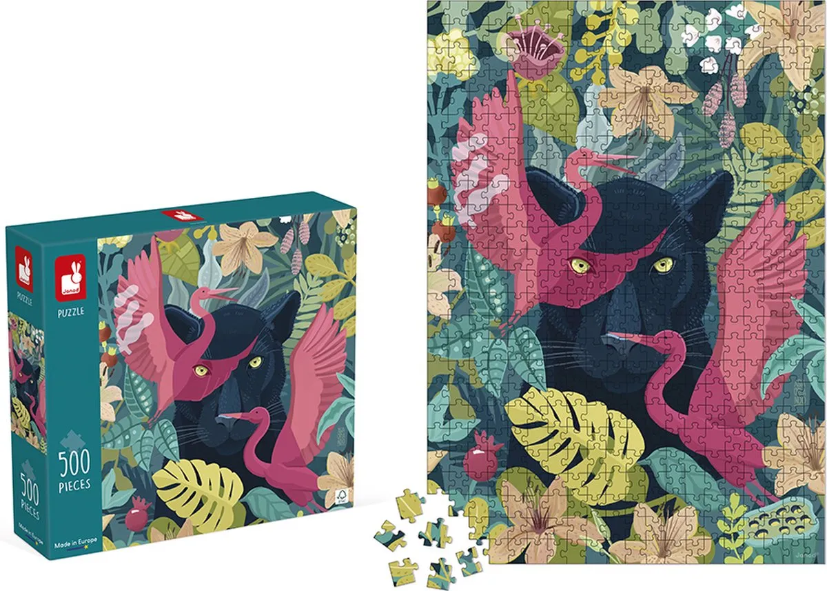 Janod Kidult Mysterieuze Panter Puzzel 500 Stuks - Blauw