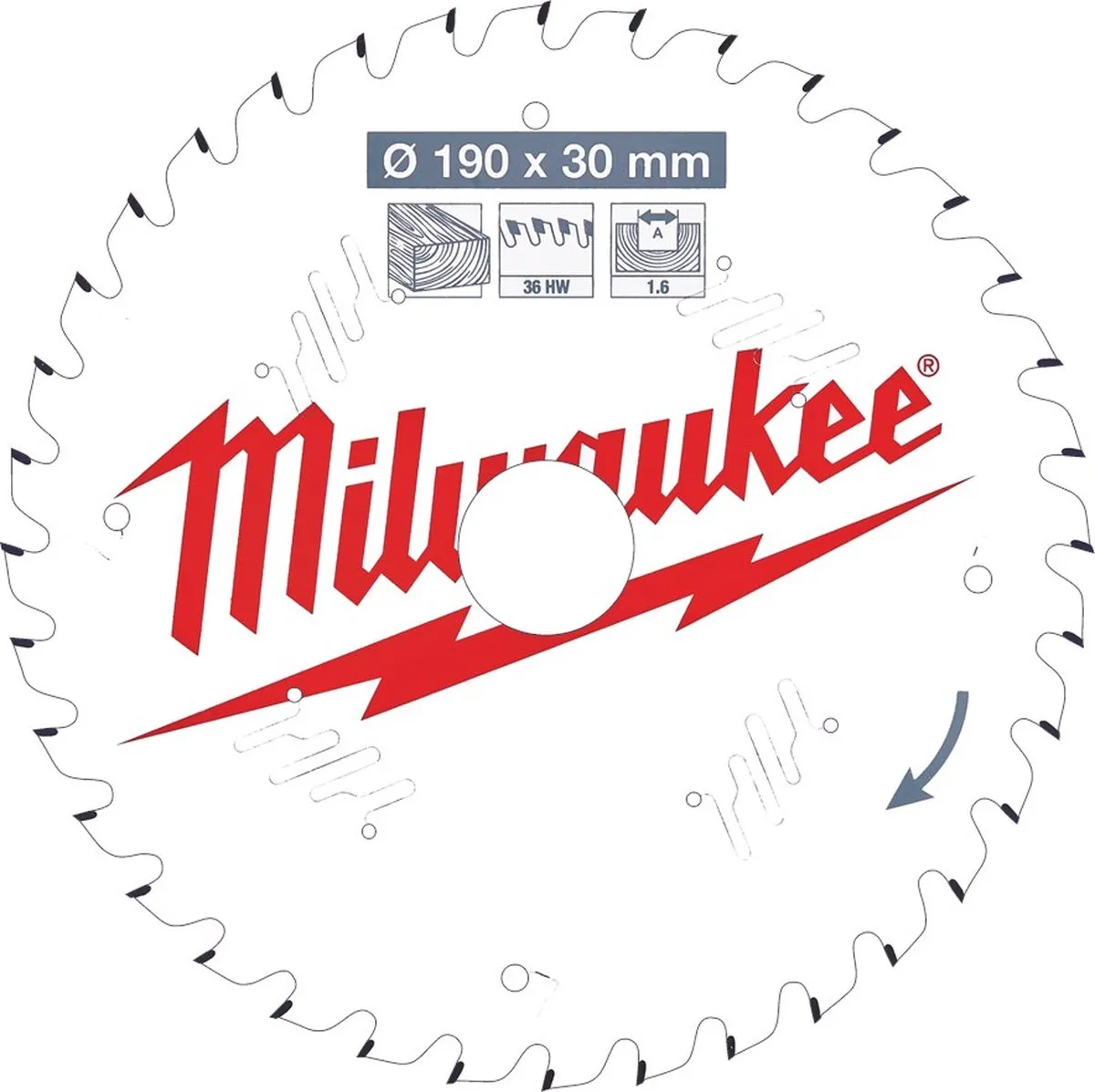 Milwaukee Cirkelzaagblad 190mm 36T