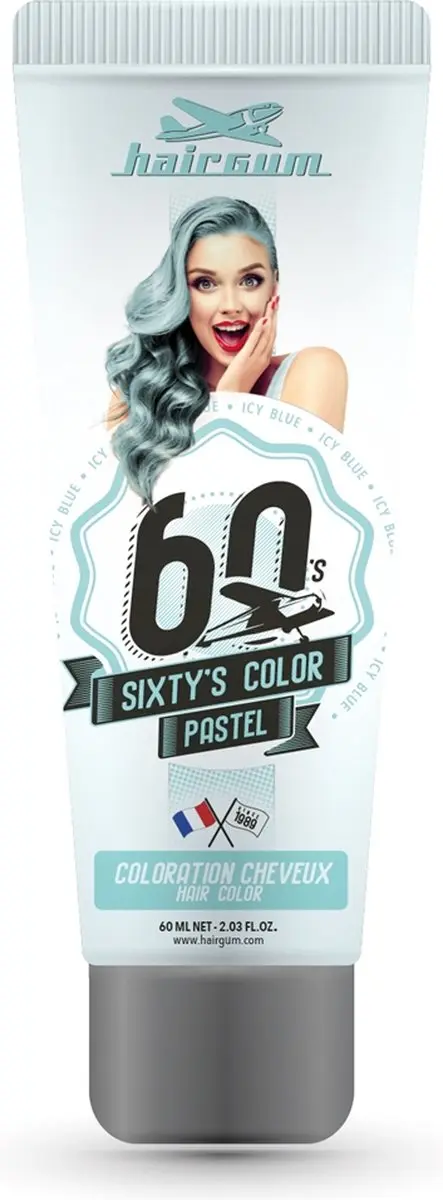 Hairgum Sixty's Color Icy Blue 60ml - Haarkleuring