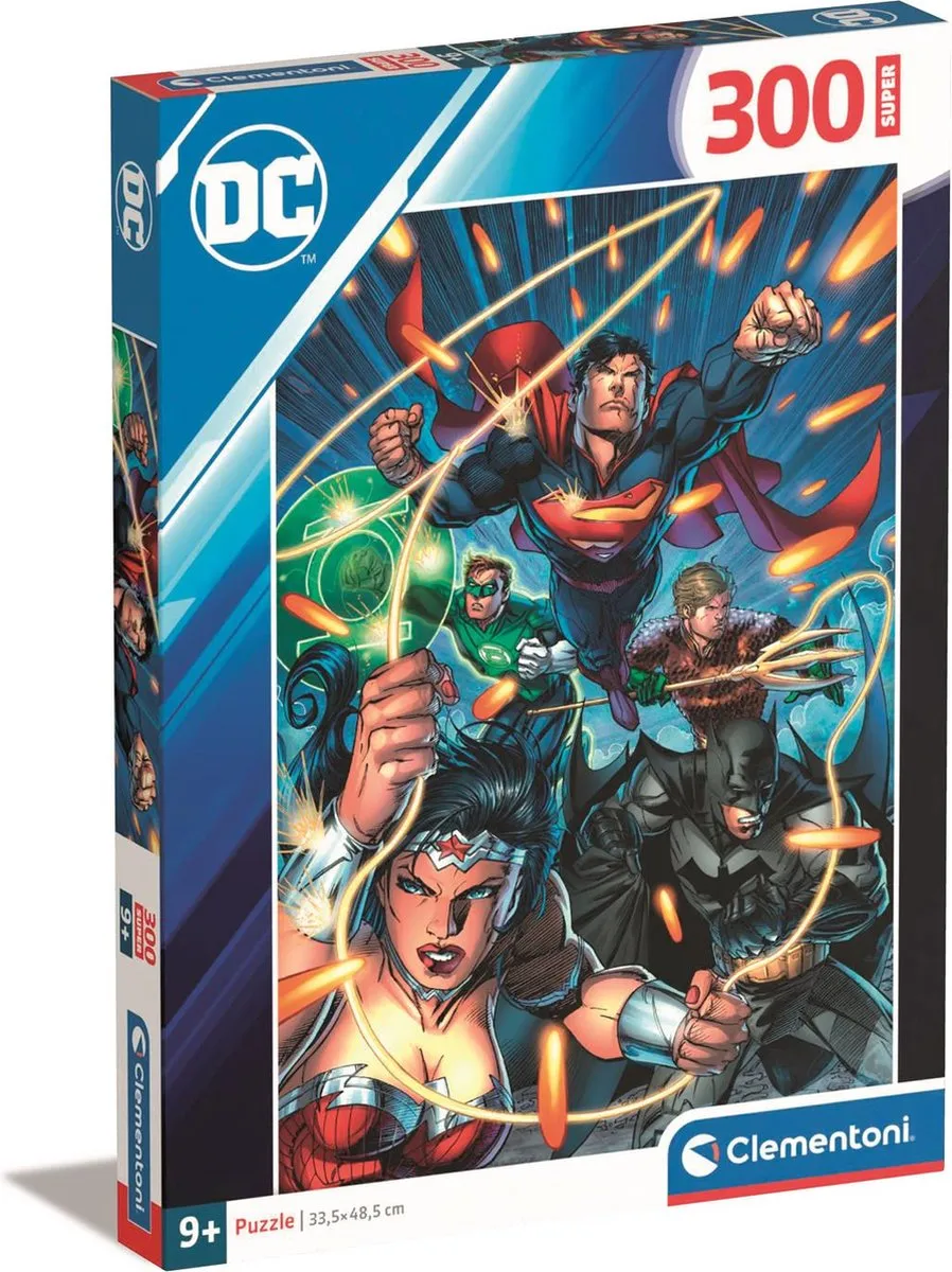 Clementoni DC Comics Justice League Puzzel 300 Stukjes - Multicolor