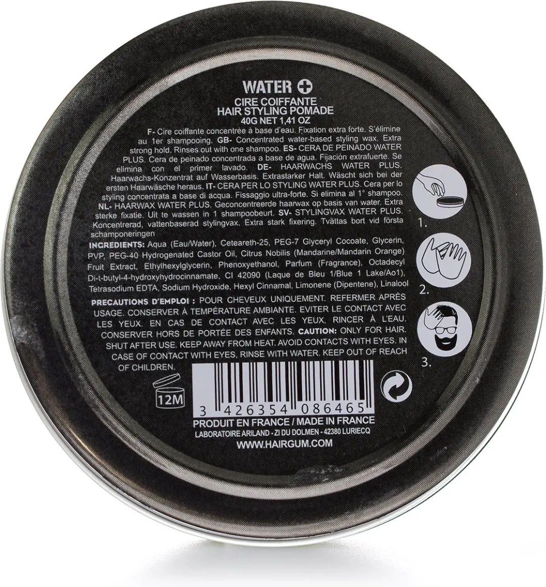 Hairgum Water+ Pomade 40g