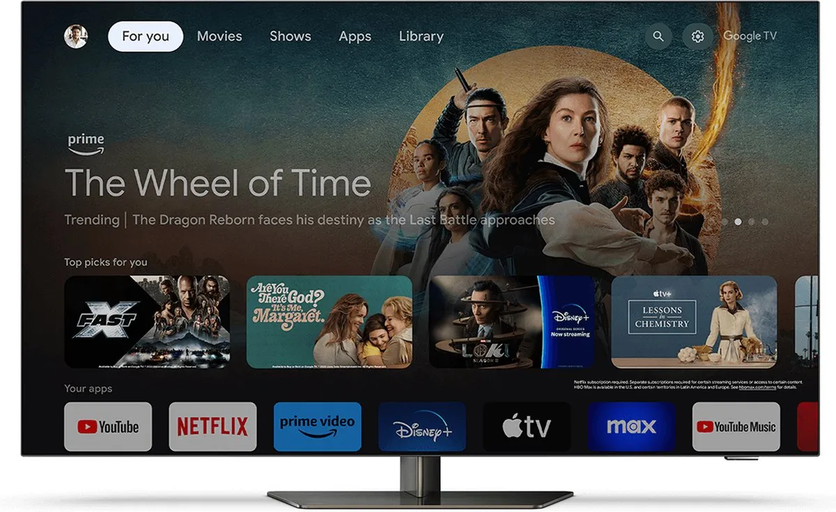 Philips 55OLED849/12 55 inch OLED TV - Zwart/Chroom
