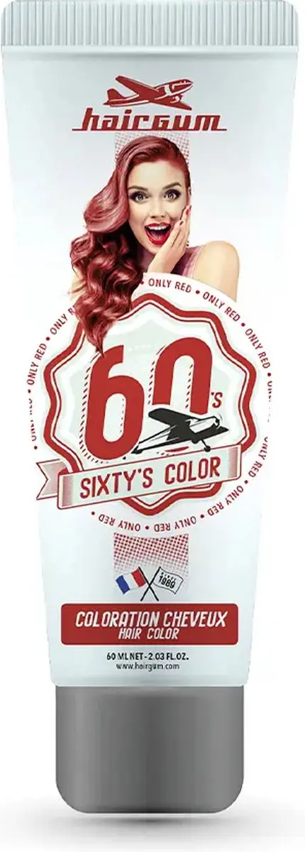Hairgum Sixty's Color Only Rood 60ml