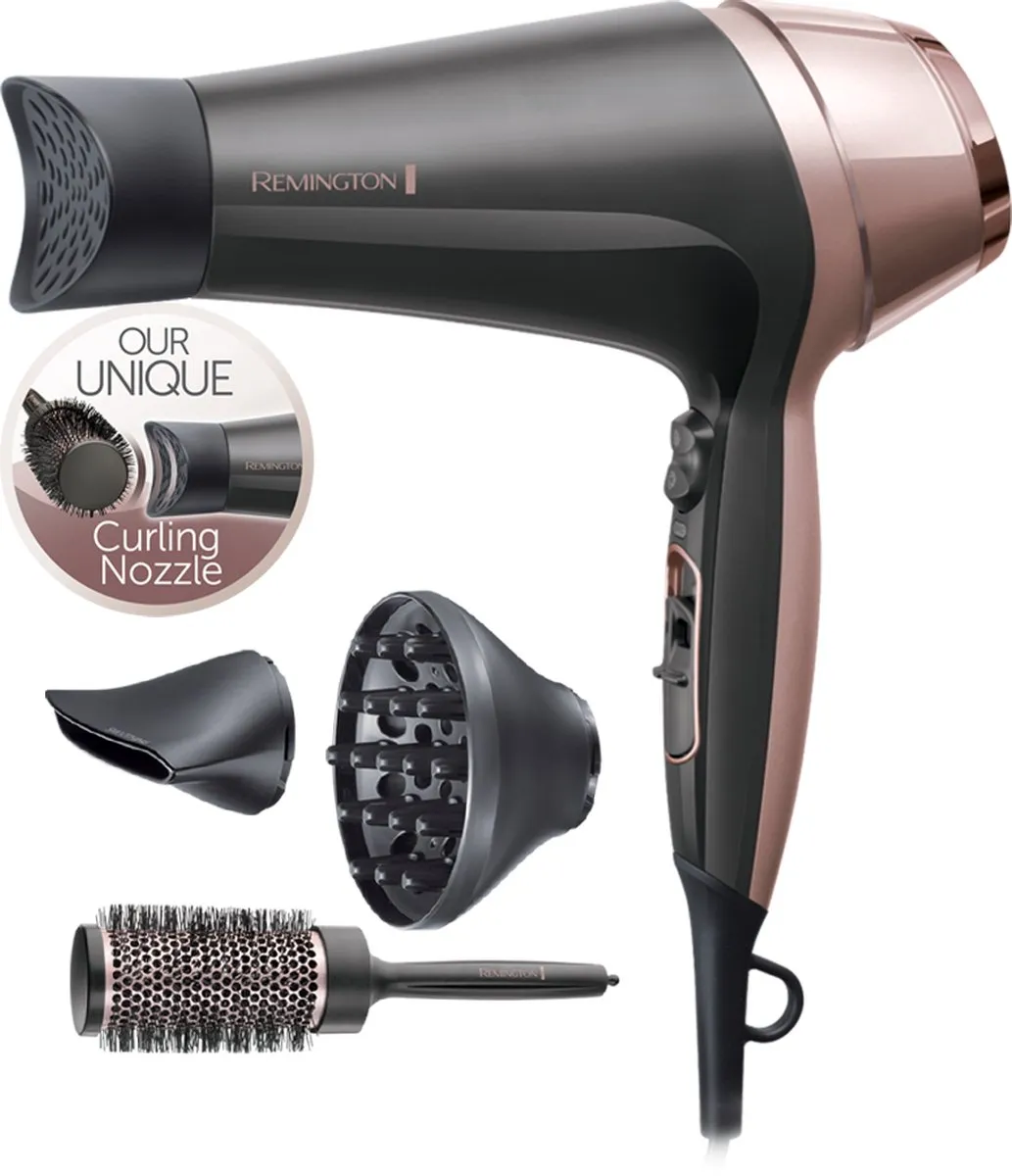 Remington D5706 Curl & Straight Confidence Föhn - 2200W - Roze