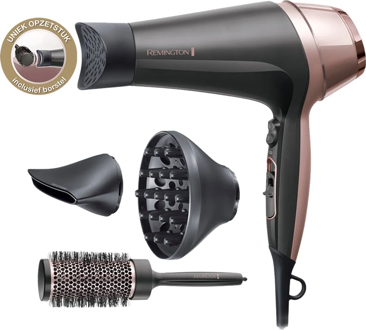 Remington D5706 Curl & Straight Confidence Föhn - 2200W - Roze