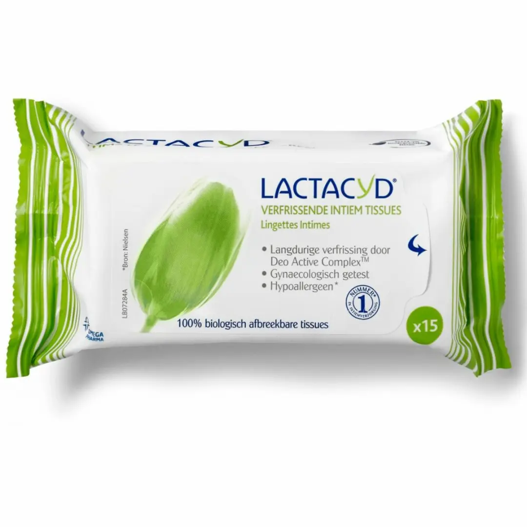 Lactacyd Tissues Verfrissend - 75g (5x15 Stuks)