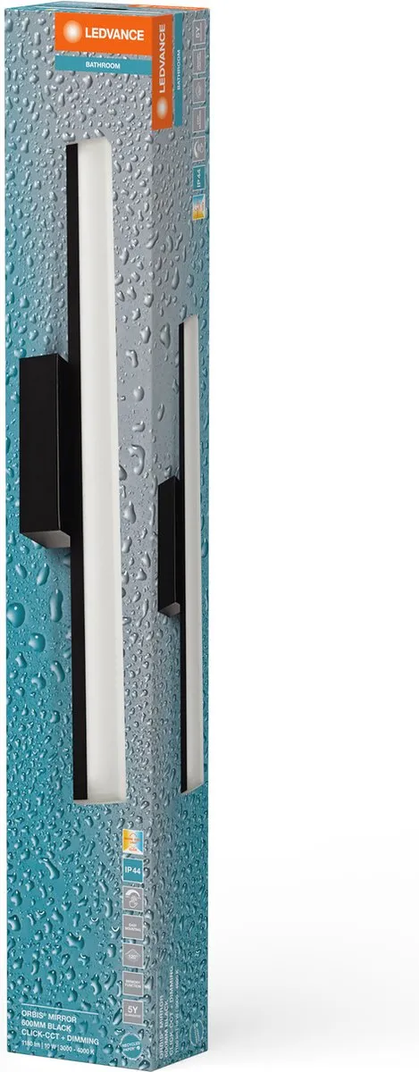 LEDVANCE Orbis Mirror 60cm Click CCT DIM IP44 - Zwart