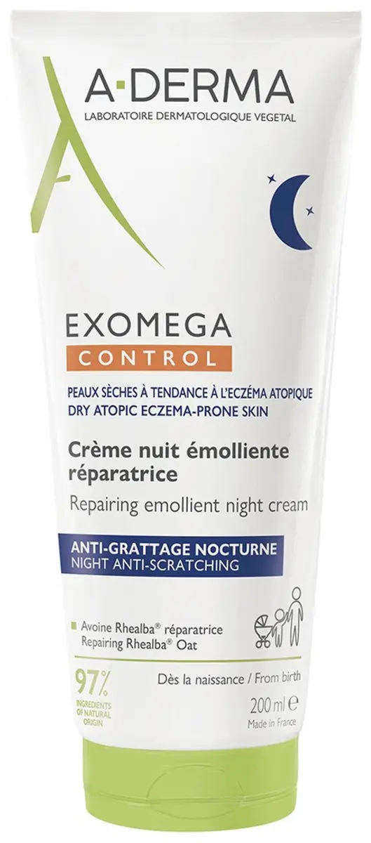A-Derma Exomega Control Nachtcrème Reparerend 200ml