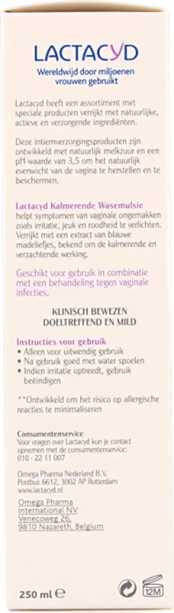 Lactacyd Kalmerende Wasemulsie 250ml