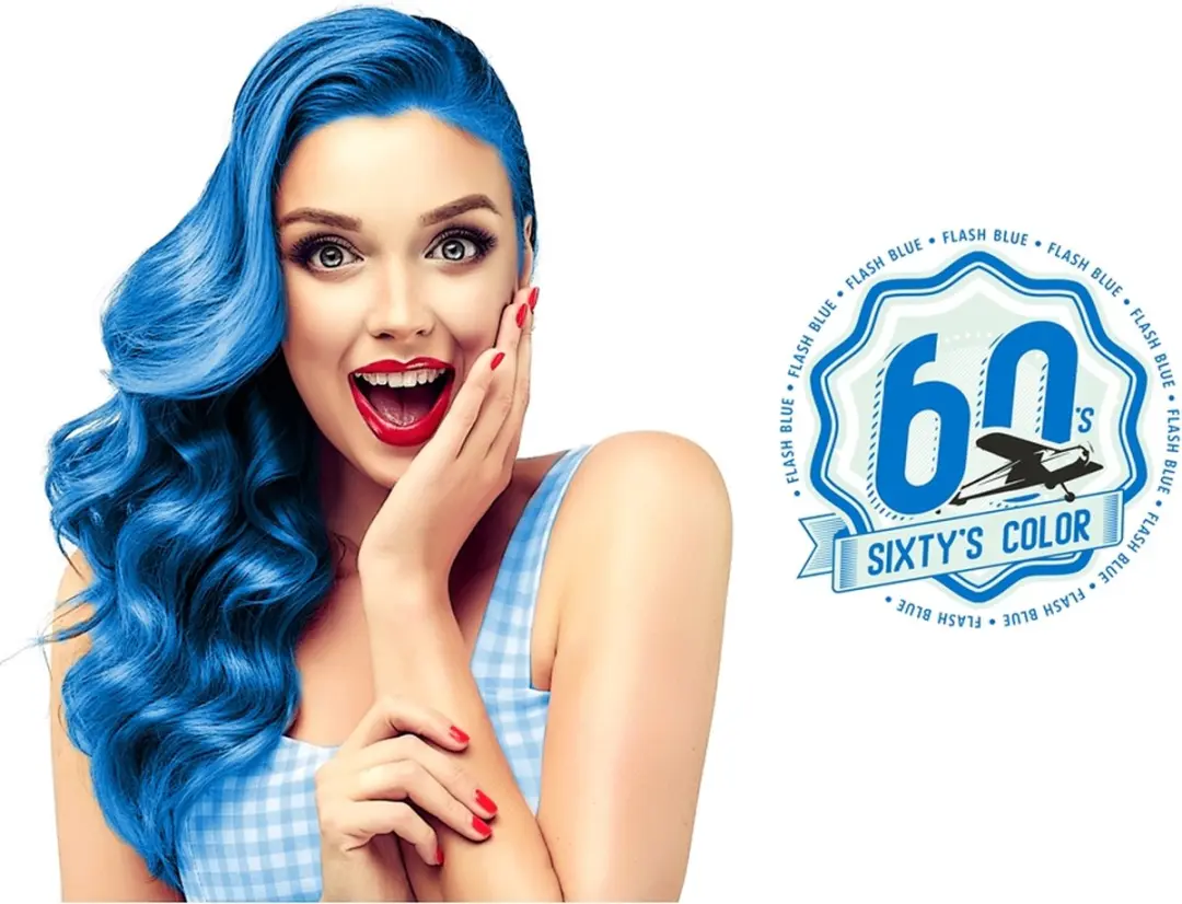 Hairgum Sixty's Color Flash Blauw 60ml