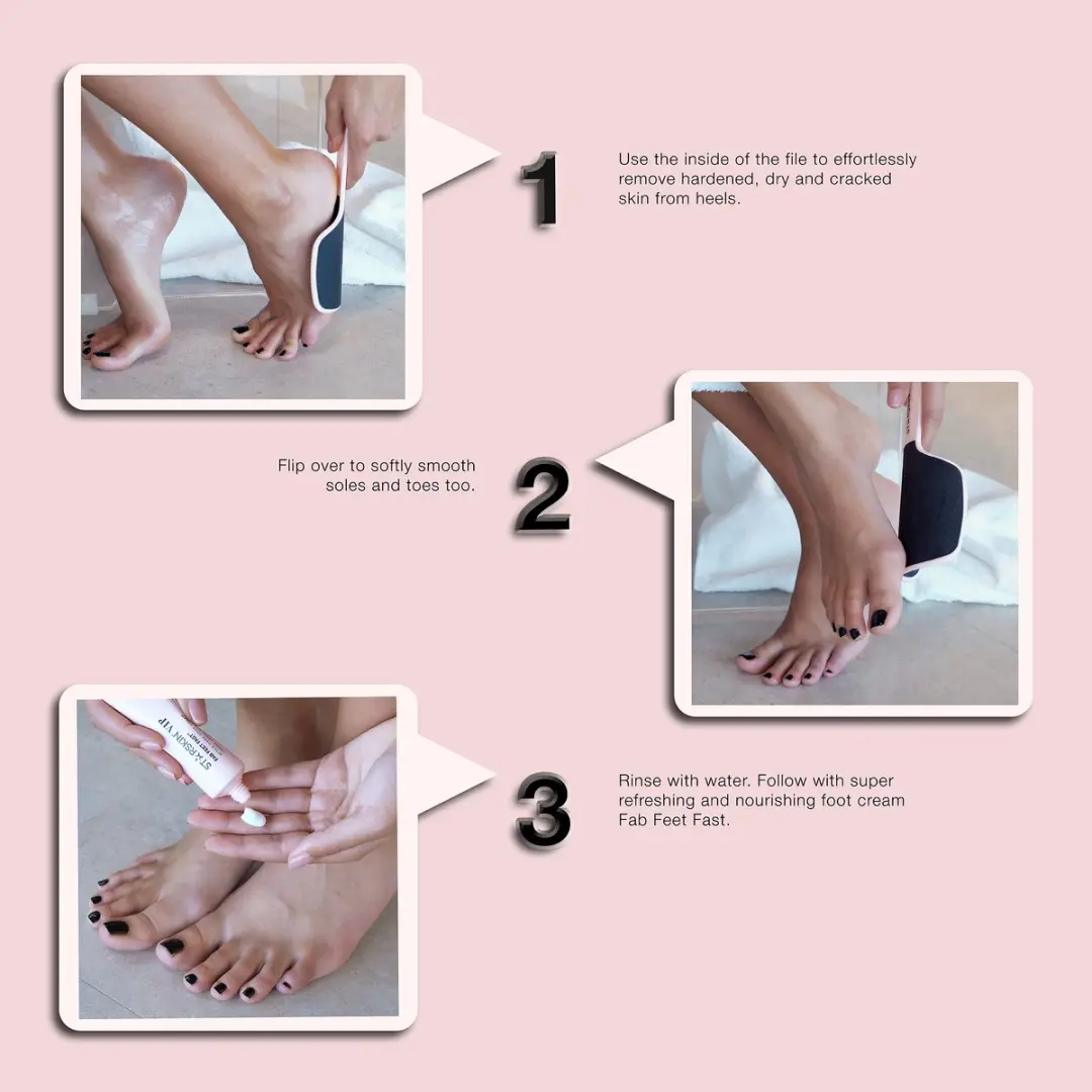 Starskin Fab Voetvijl Eeltverwijderaar - Roze/Zwart
