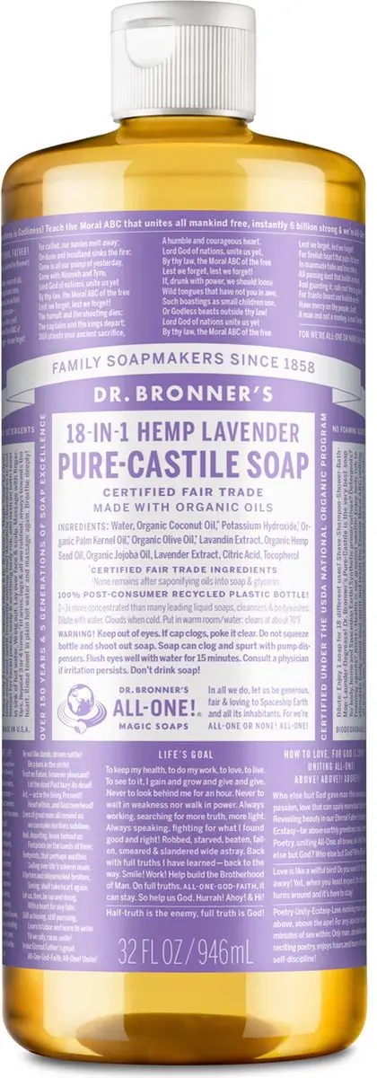 Dr. Bronner's Magic Pure Castile Zeep Lavendel 475ml