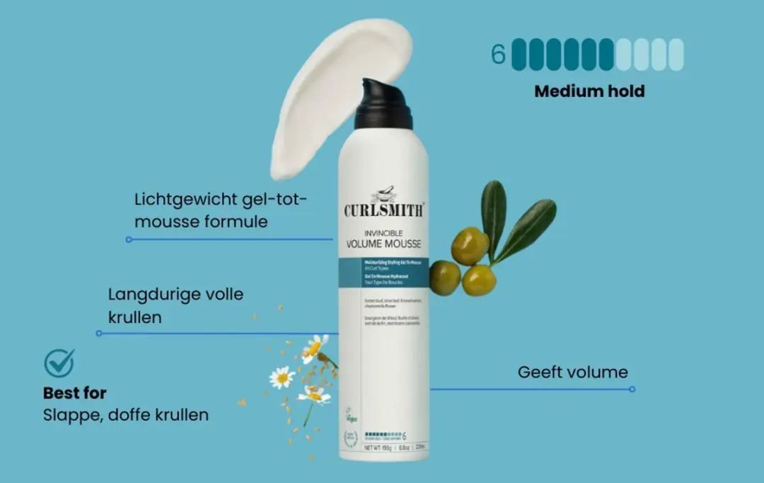 Curlsmith Invicible Volume Mousse 200ml - Krullend Haar