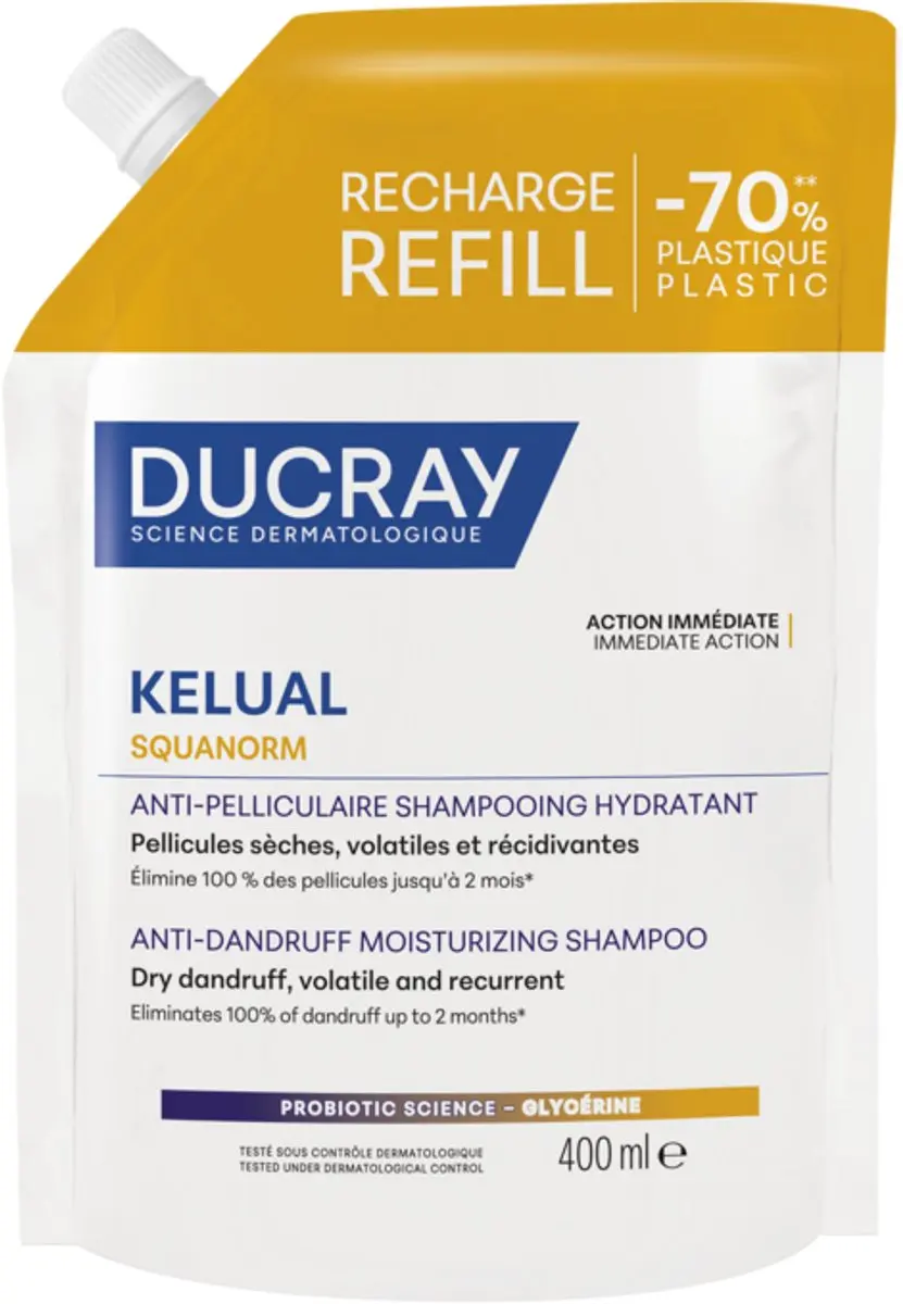 Ducray Kelual Squanorm Anti-Roos Shampoo Navulling 400ml