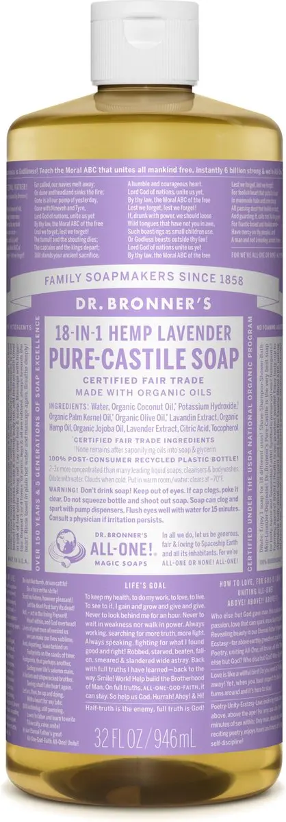 Dr. Bronner's Vloeibare Zeep Lavendel 945ml