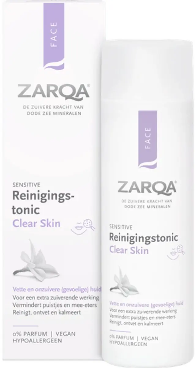 Zarqa Reinigingstonic Clear Skin 200ml - Hypoallergeen