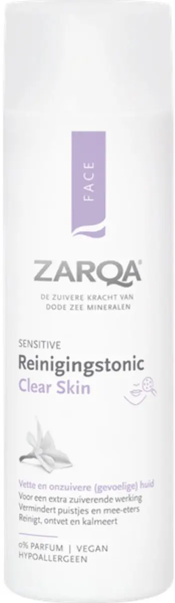 Zarqa Reinigingstonic Clear Skin 200ml - Hypoallergeen