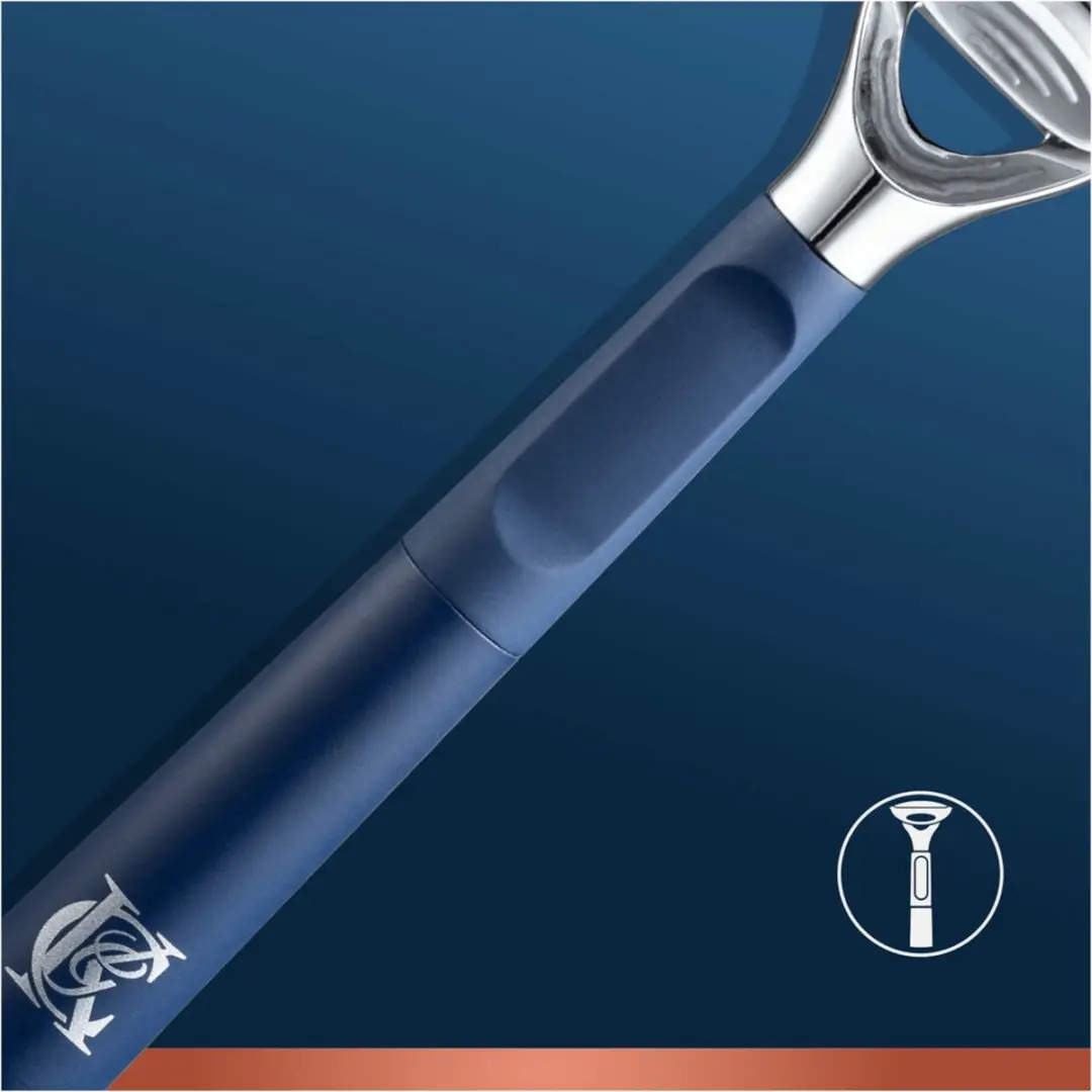 King C. Gillette Scheerapparaat Hals - 6 Stuks - Blauw