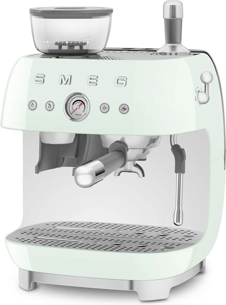 Smeg EGF03 Espressomachine met bonenmaler - Watergroen
