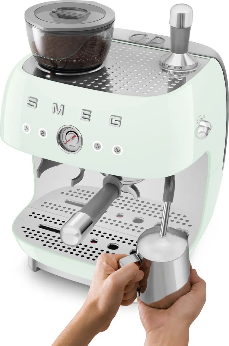 Smeg EGF03 Espressomachine met bonenmaler - Watergroen - afbeelding 6 van 6