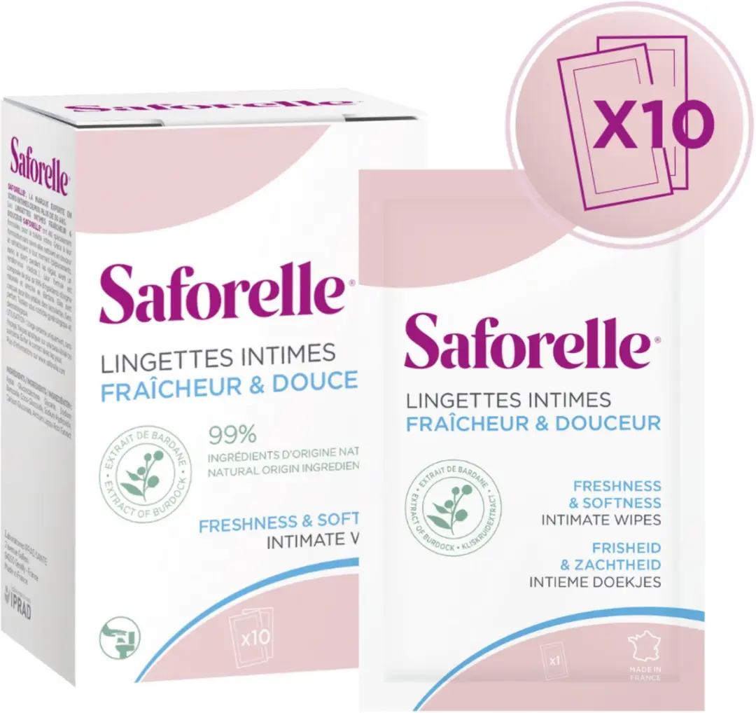 Saforelle Frisse & Zachte Intieme Doekjes 10 Stuks