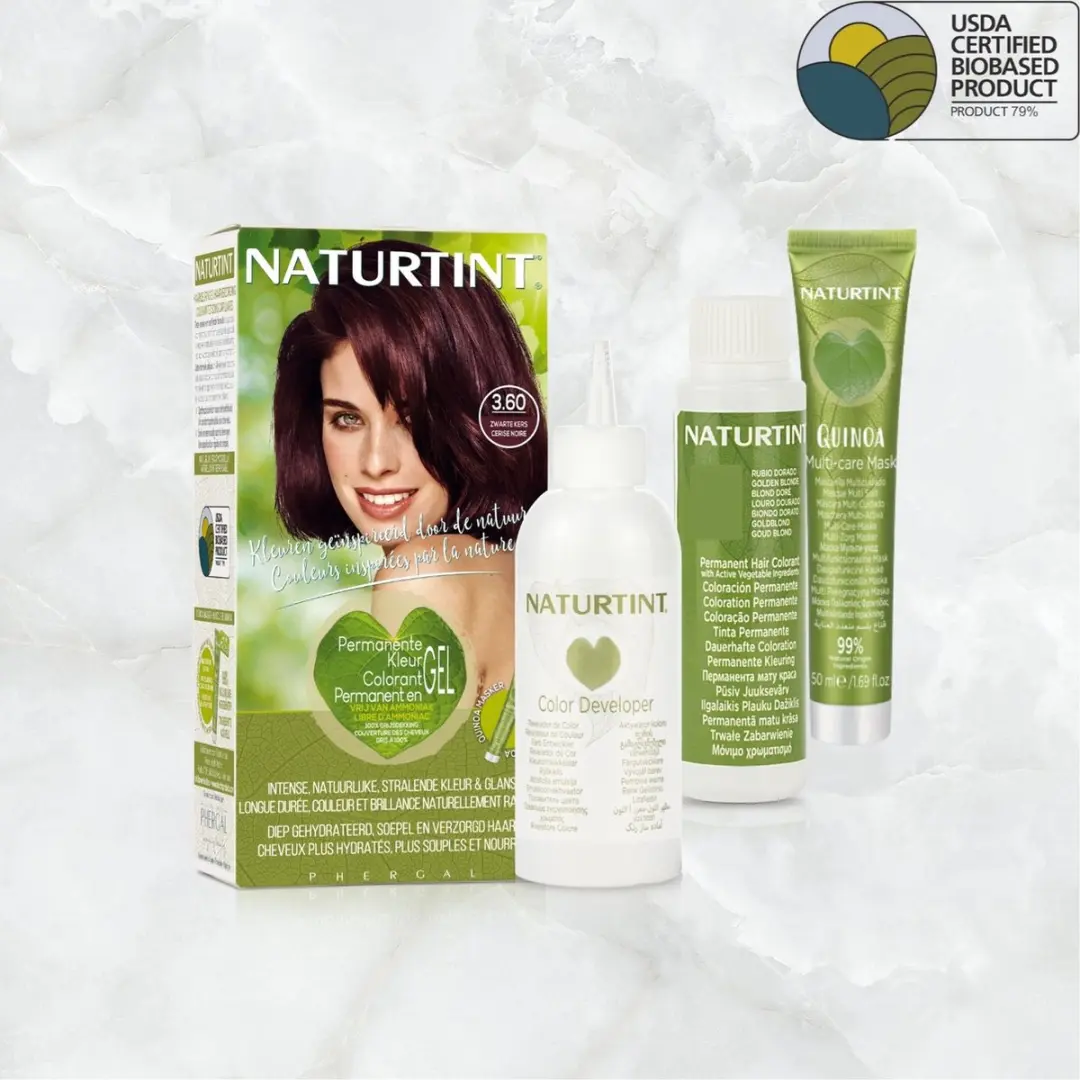 Naturtint Haarverf 3.60 Zwarte Kers 170ml - Diep Donker Bruin/Rood