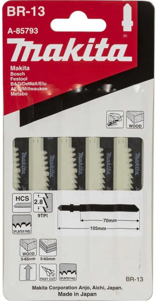 Makita A-85793 Decoupeerzaagblad Hout 70mm