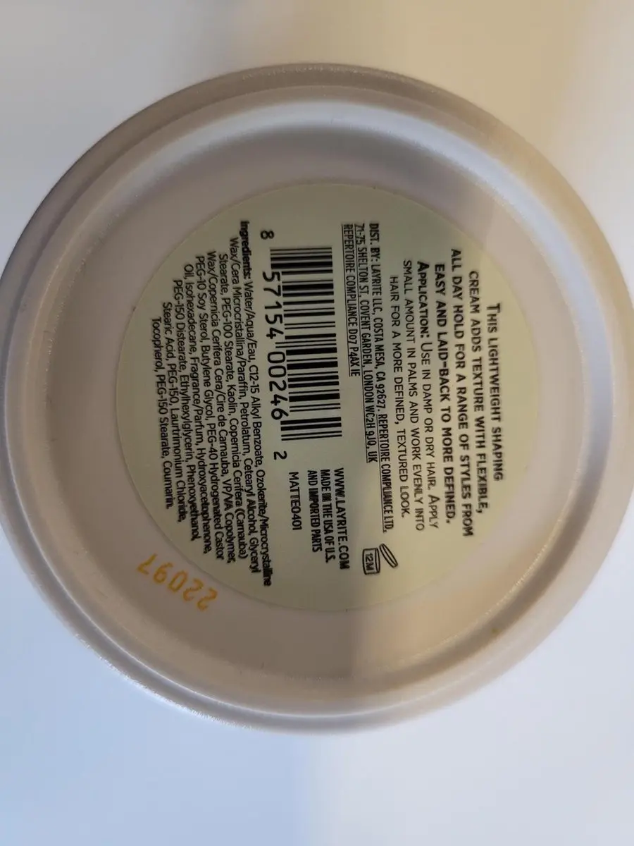 Layrite Natural Matte Cream Pomade 297g