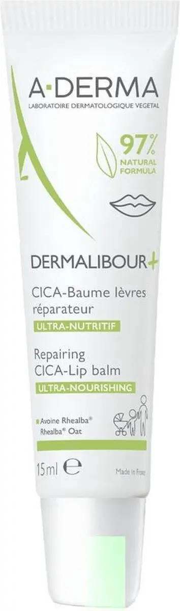 A-Derma Dermalibour+ Repairing Cica-Lip Balm 15ml
