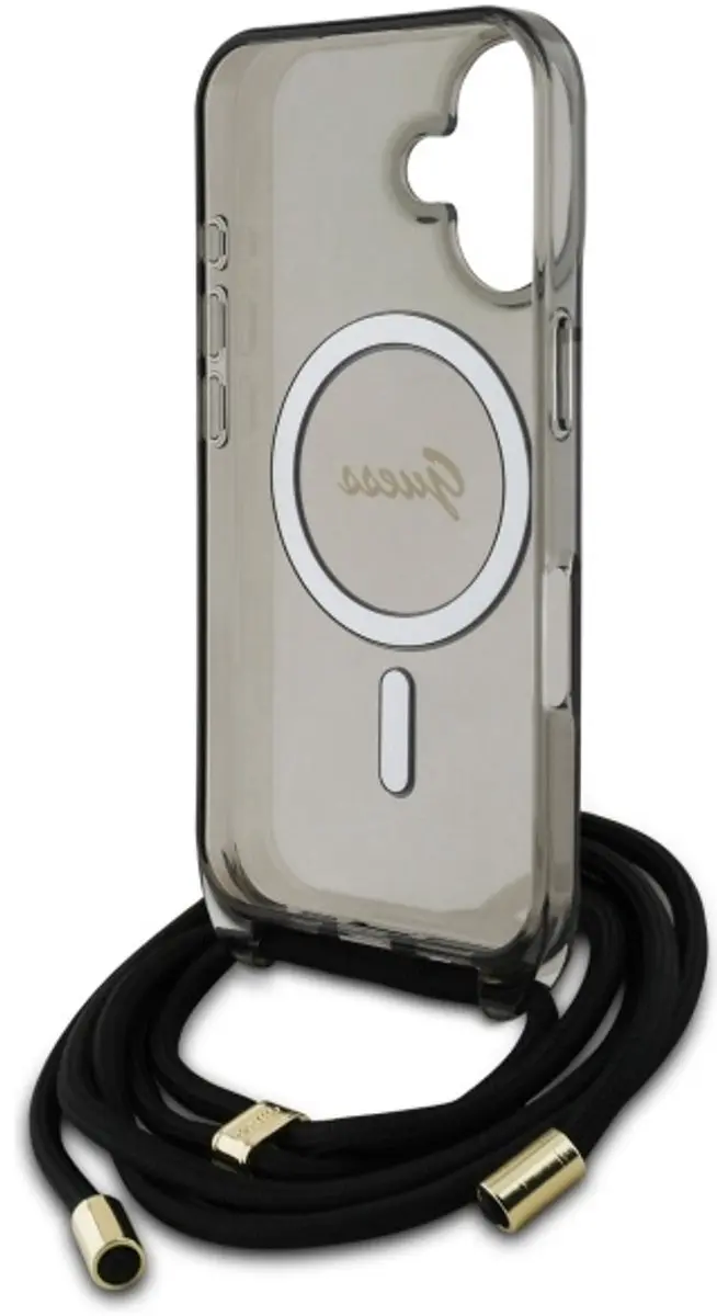 Guess Crossbody iPhone 16 Etui - MagSafe - Zwart