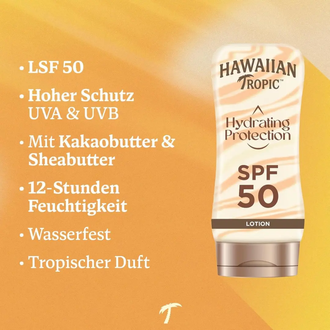 Hawaiian Tropic Hydraterende Zonnelotion SPF 50 180ml - Gezicht