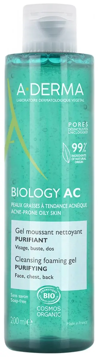 A-derma Biology AC Reinigingsgel 200ml