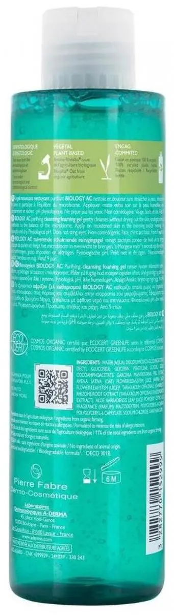A-derma Biology AC Reinigingsgel 200ml