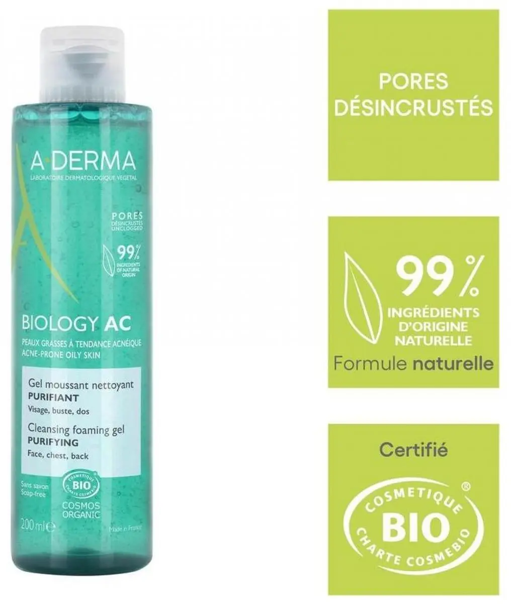 A-derma Biology AC Reinigingsgel 200ml
