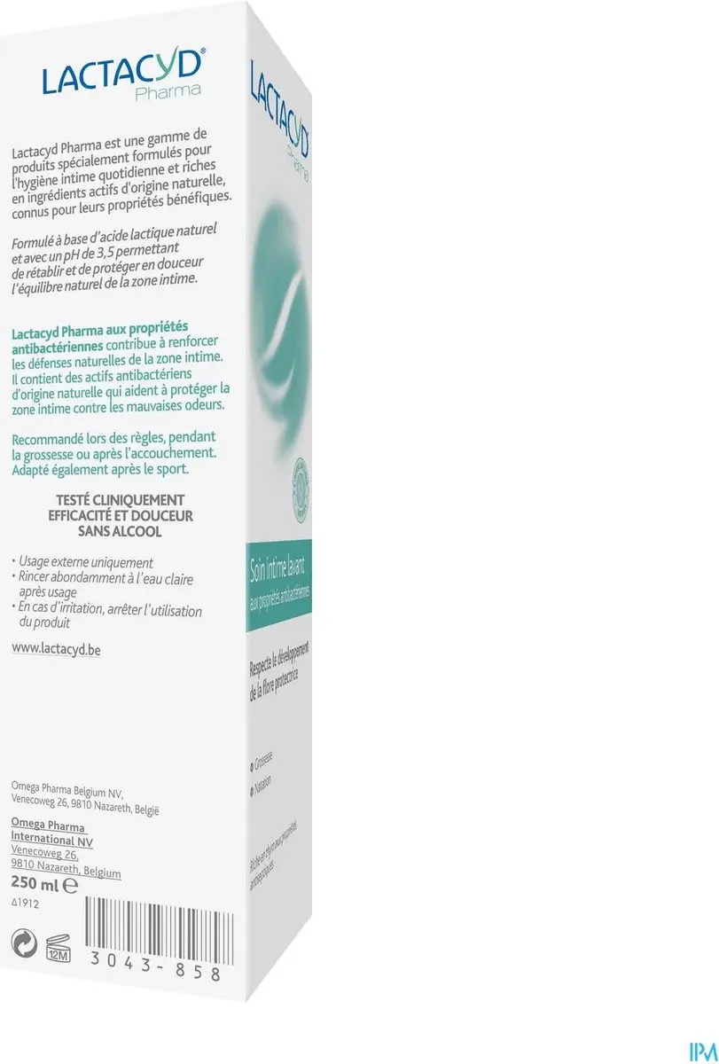Lactacyd Pharma Antibacteriële Intieme Wasemulsie 250ml