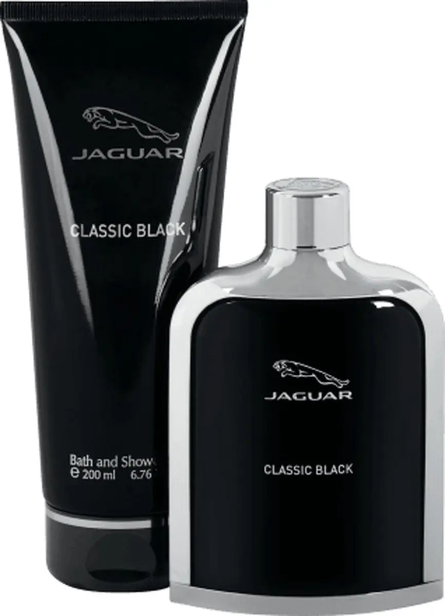 Jaguar Classic Black Geschenkset - 100ml EDT + 200ml Douchegel