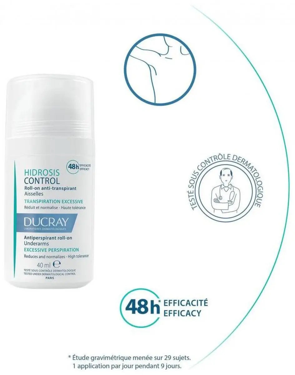 Ducray Hidrosis Control Roll-on Antitranspirant 40ml