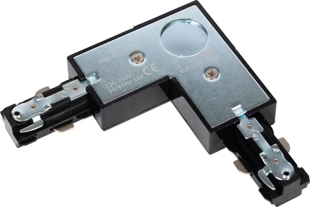 Lucide Track L-Koppelstuk 1-fase Railverlichting - Links - Zwart