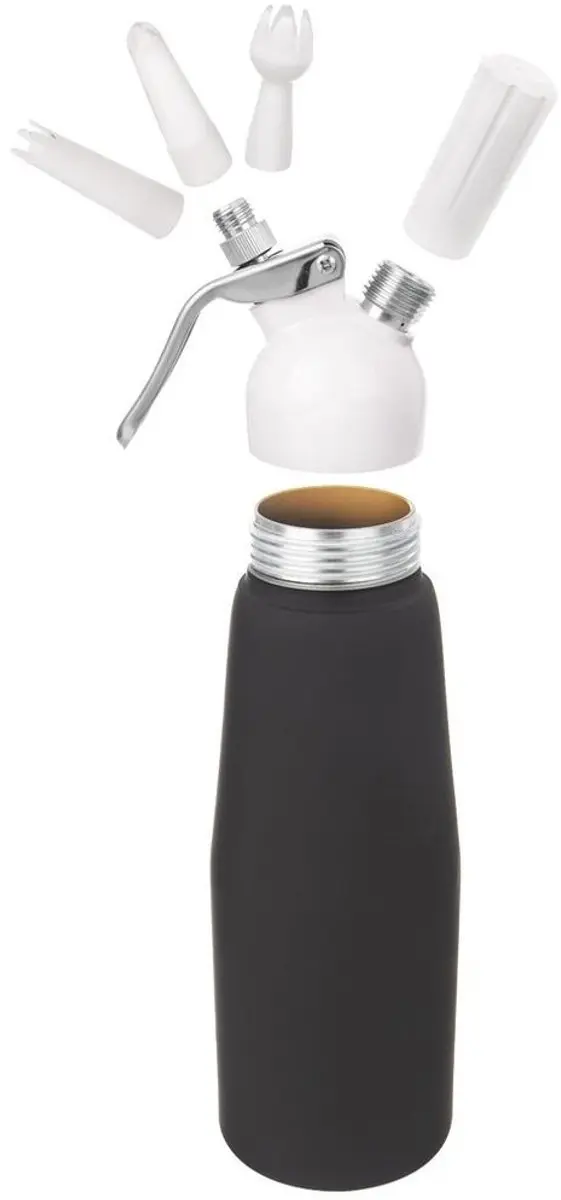 Orion Slagroom Sifon 680ml - Zwart - Decoratie Nozzles