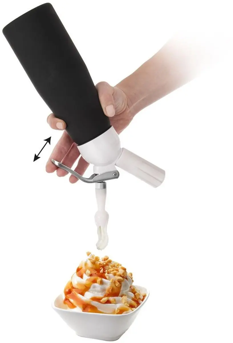 Orion Slagroom Sifon 680ml - Zwart - Decoratie Nozzles